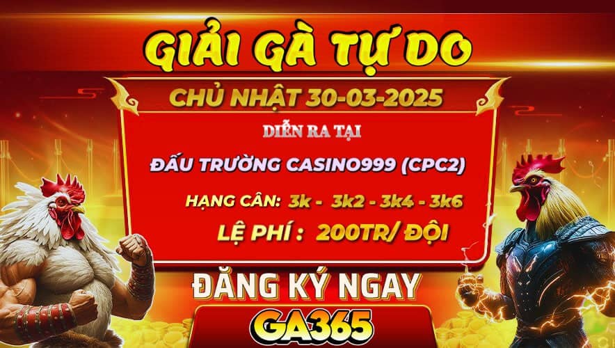 THÔNG BÁO GIẢI GÀ TỰ DO TẠI CPC2 NGÀY 30/3/2025
