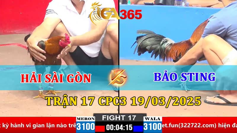 TRẬN 17 CPC2 21/3/2025 HẢI SÀI GÒN VS BẢO STING
