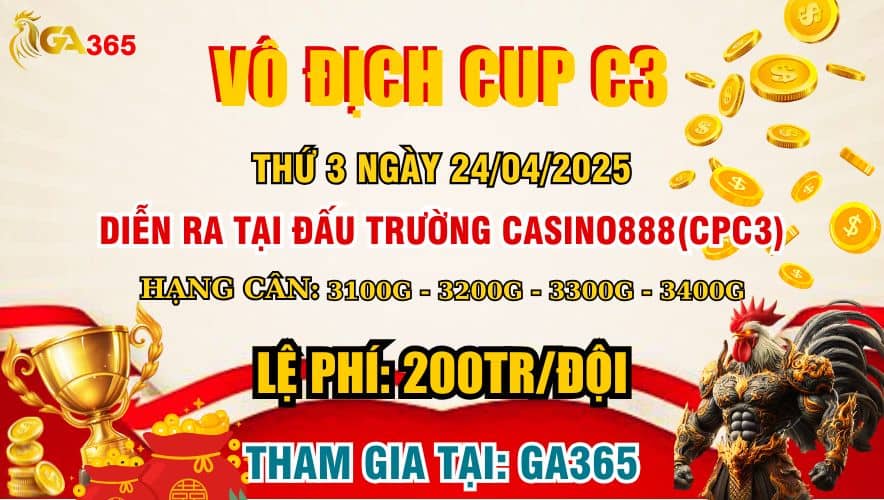 Giải Vô Địch CUP C3 NGÀY 24/4/2025