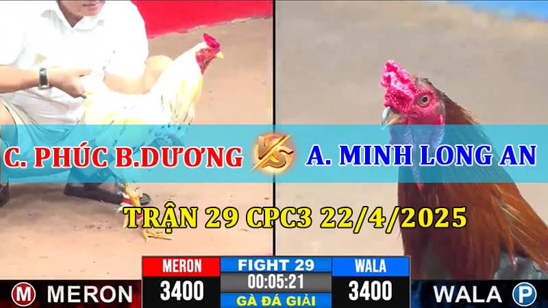 Trận 29 CPC3 22/4/2025 Chú Phúc Bình Dương và Anh Hậu Long An