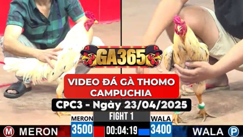 Video Đá Gà Thomo Campuchia Tại CPC3 Ngày 23/4/2025