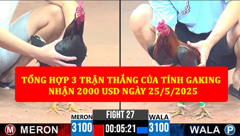 TỔNG HỢP 3 TRẬN THẮNG CỦA TÍNH GAKING NHẬN 2000 USD